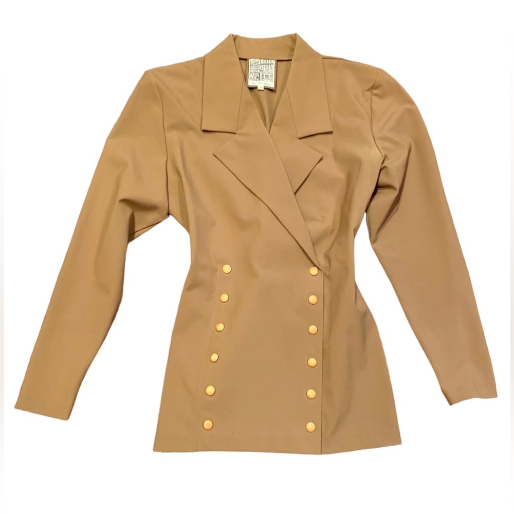 NULLE PART AILLEURS BAUDURET PARIS JACKET SKIRT SET SUIT ELASTIC 1980s VINTAGE